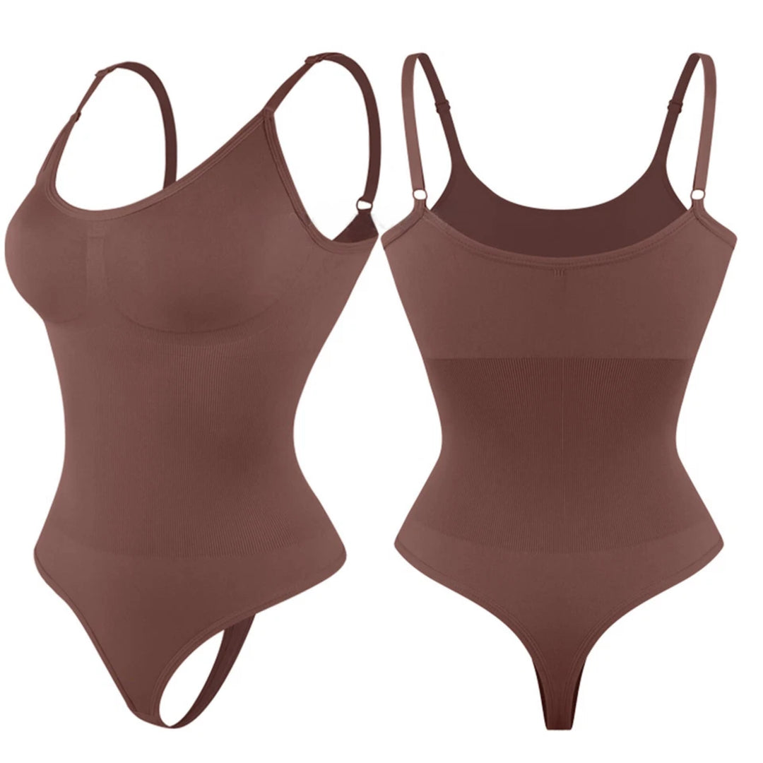 Body Shapewear Damen Bodysuit – Tanga-Design Saddlebrown