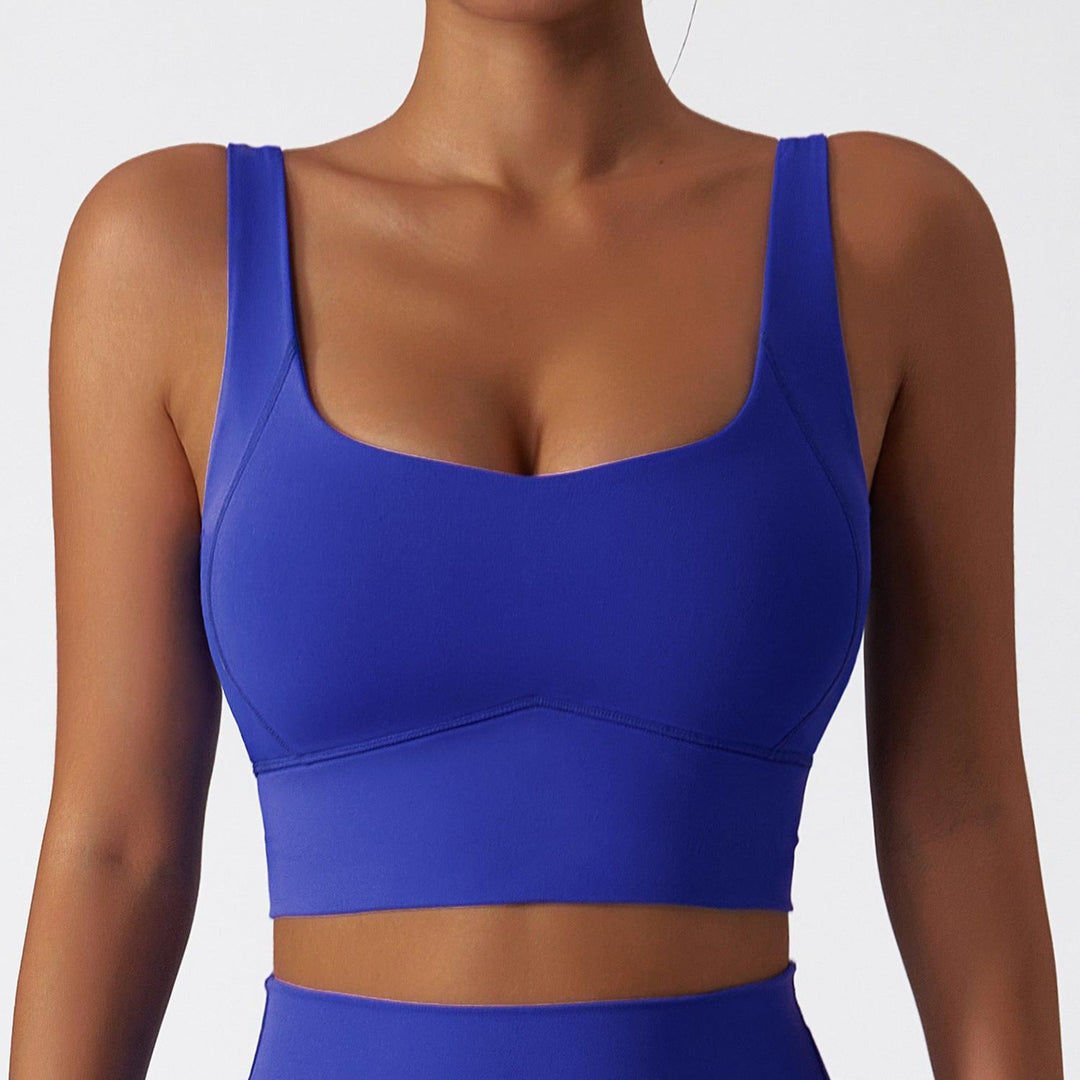 Fitshape Sport-BH - Klein blue Vorderansicht Close-Up