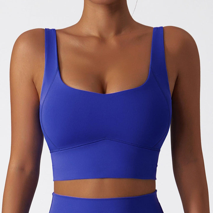 Fitshape Sport-BH - Klein blue Vorderansicht Close-Up