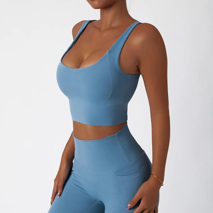 Fitshape Sport-BH - CornfowerBlue Vorderansicht