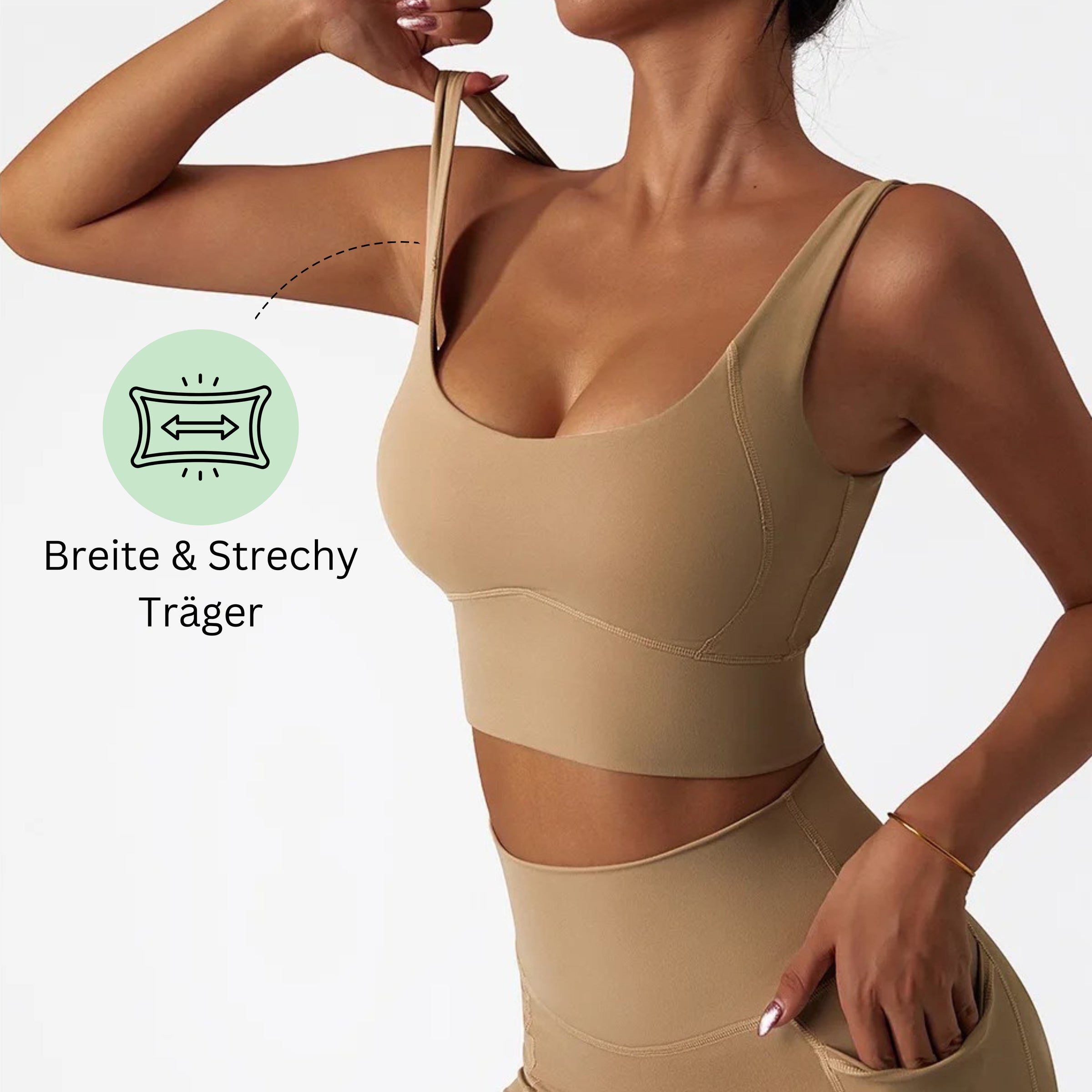 Fitshape Sport-BH - Breite & Strechy Träger - kein Einschneiden kein Verrutschen