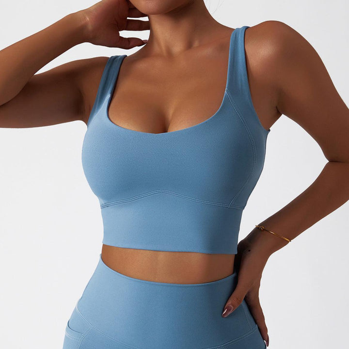 Fitshape Sport-BH - CornflowerBlue Vorderansicht