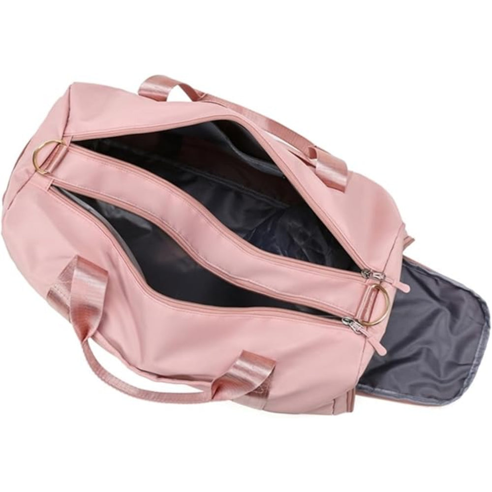 Allrounder Sporttasche 35l - Pink Ansicht von oben - Diverse Innen-/Aussenfächer für optimale Organisation