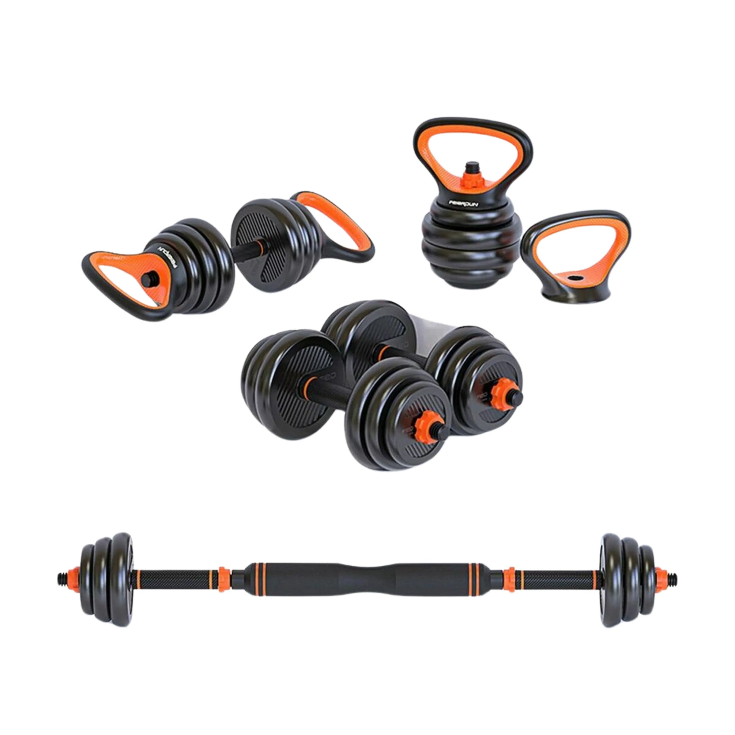 Anpassbares Hantelset 40 Kg - Set Vorschau zusammengebaut
