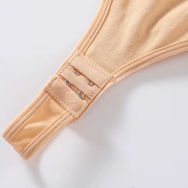 Body Shapewear Damen Bodysuit – Tanga-Design verstellbarer und Toilettenfreundlicher Verschluss (Close-Up)