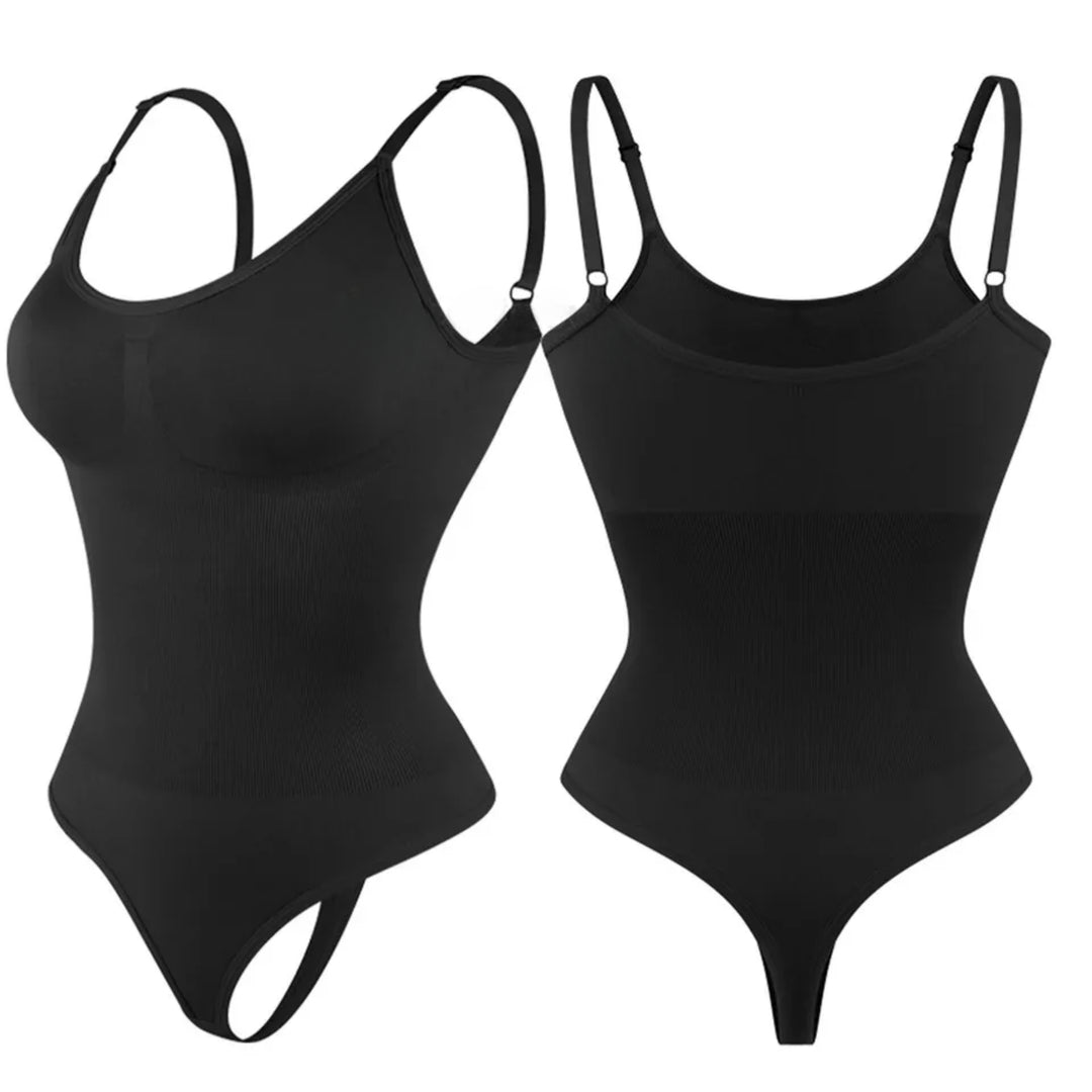 Body Shapewear Damen Bodysuit – Tanga-Design Schwarz