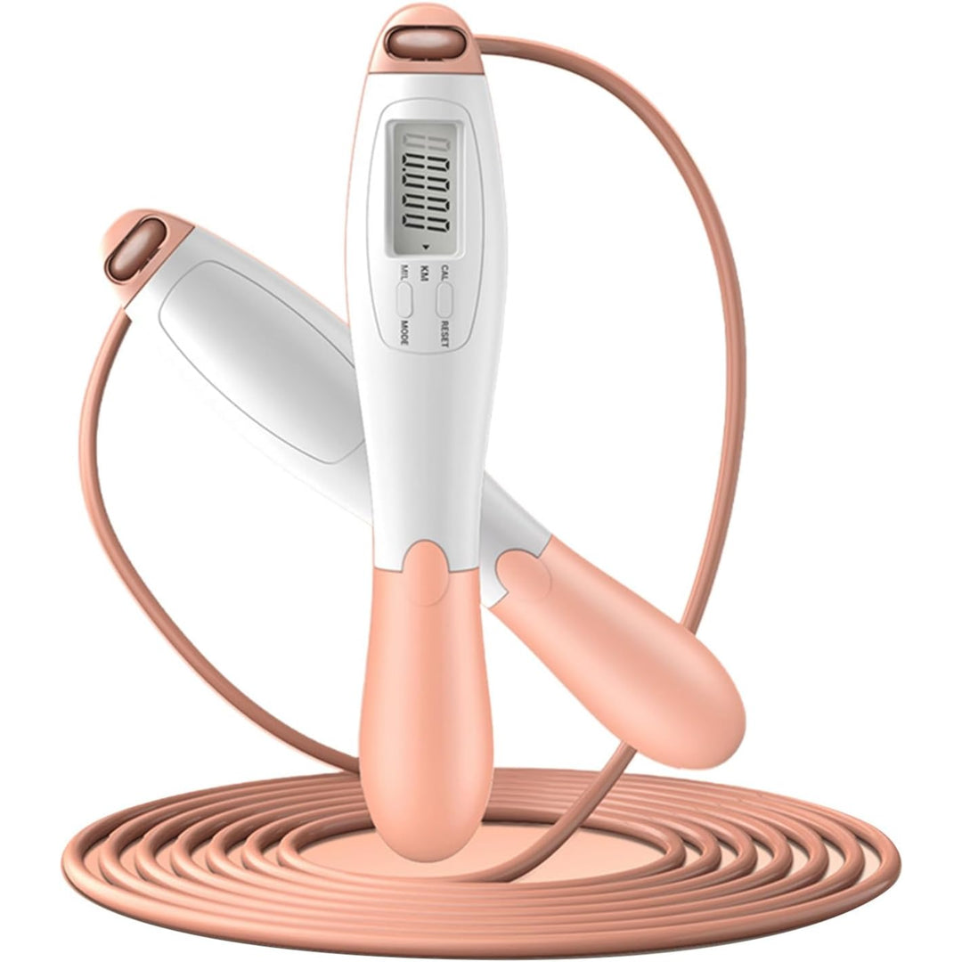 Ergonomisches Springseil mit Displayanzeige - Coral