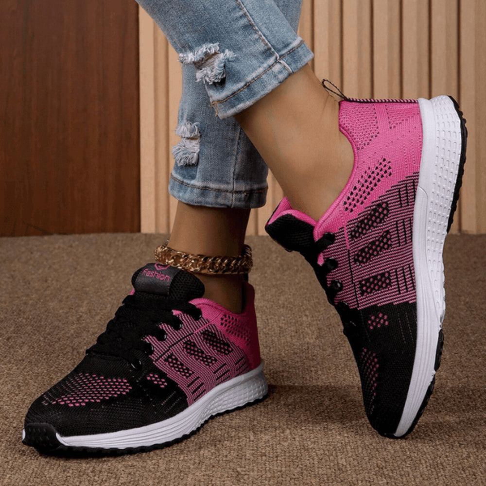 Fashion Air-Mesh Damenschuhe - Pink Seitenansicht