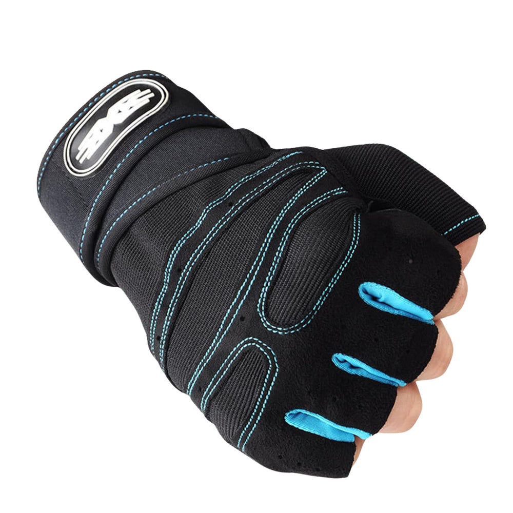Fitness Handschuhe mit Handgelenkstütze –  Skyblue