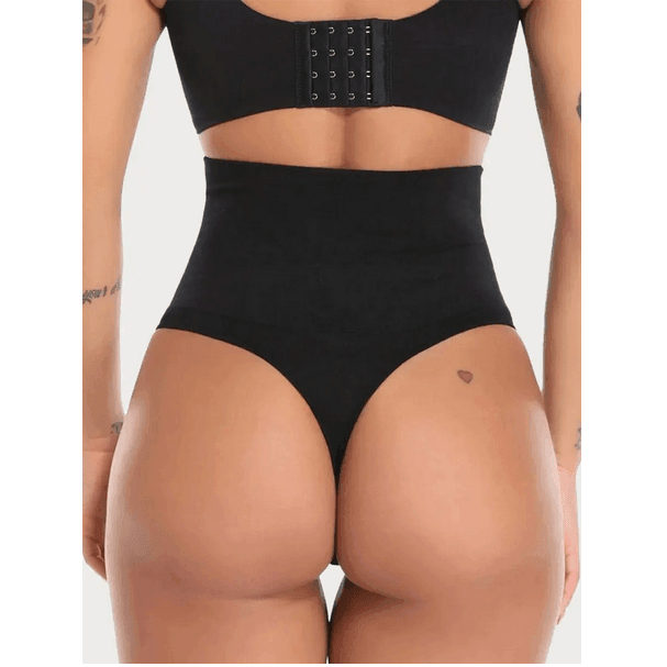 Unterwäsche Damen - Formender String Shapewear - Black Rückansicht