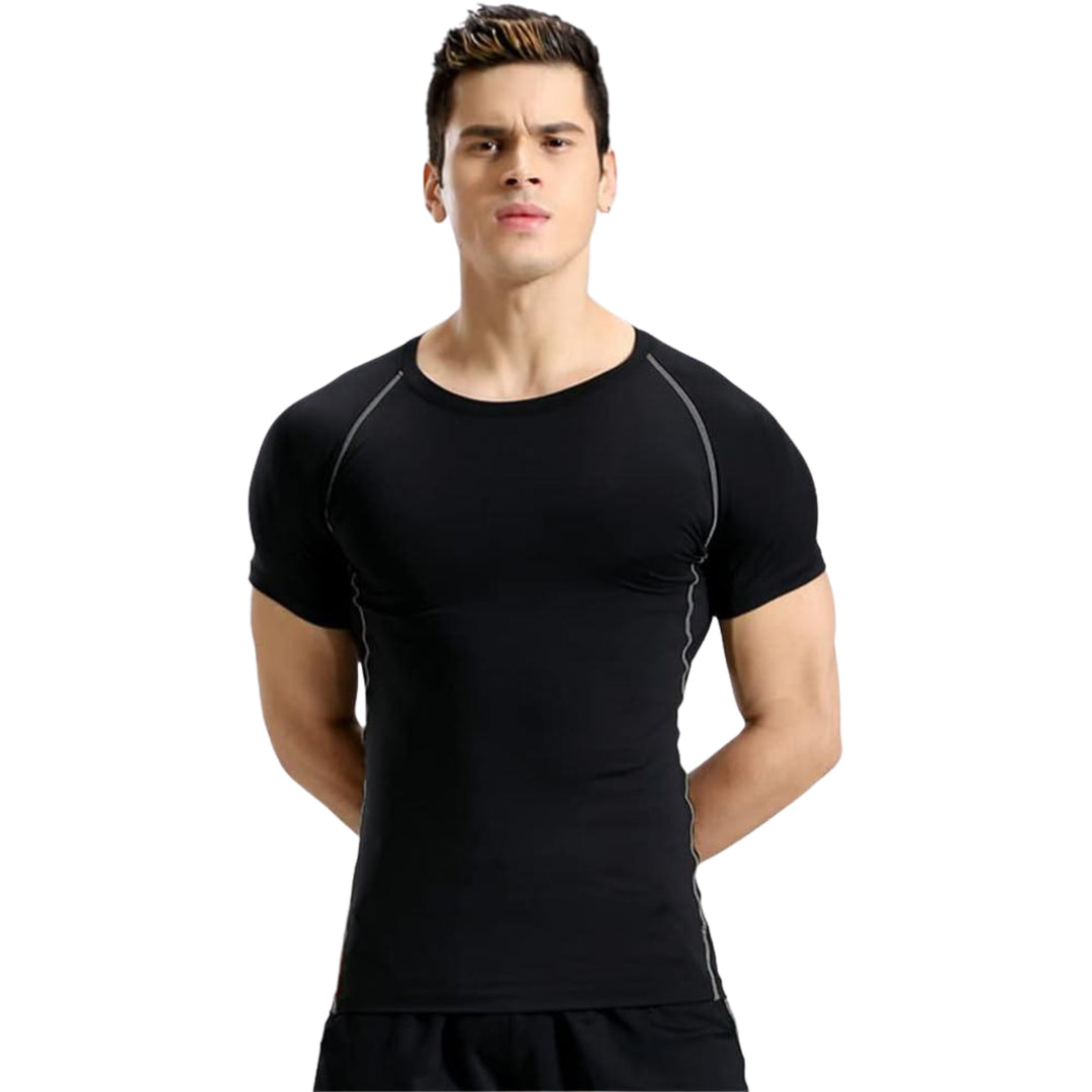 Funktionsshirt Herren - Sport T-Shirt kurz - Gray Vorderansicht