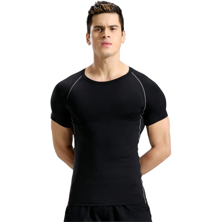 Funktionsshirt Herren - Sport T-Shirt kurz - Gray Vorderansicht