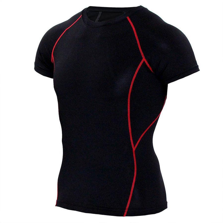 Funktionsshirt Herren - Sport T-Shirt kurz - Red Seitenansicht
