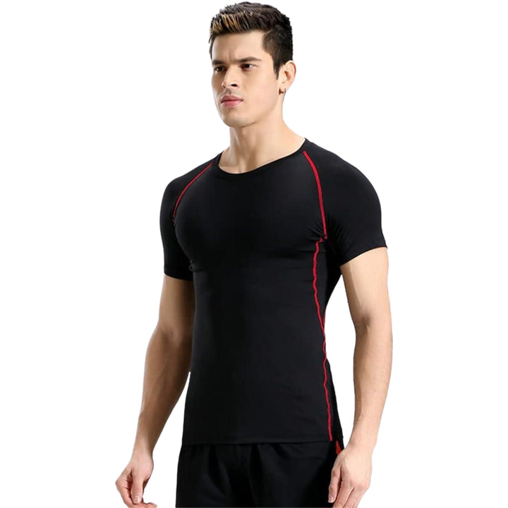 Funktionsshirt Herren - Sport T-Shirt kurz - Red Seitenansicht