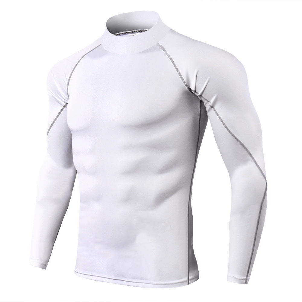 Funktionsshirt Herren - Sport T-Shirt lang - White Vorderansicht