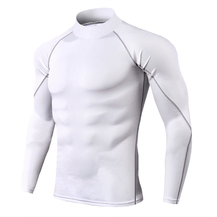 Funktionsshirt Herren - Sport T-Shirt lang - White Vorderansicht