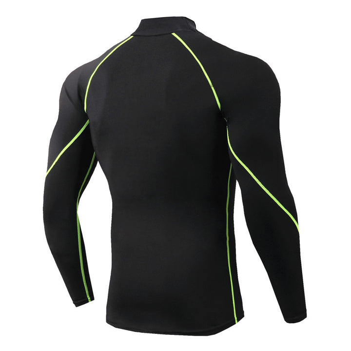 Funktionsshirt Herren - Sport T-Shirt lang - Green Rückansicht