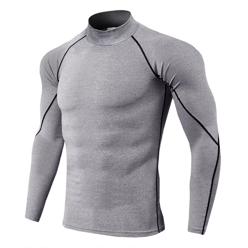 Funktionsshirt Herren - Sport T-Shirt lang - Gray Vorderansicht