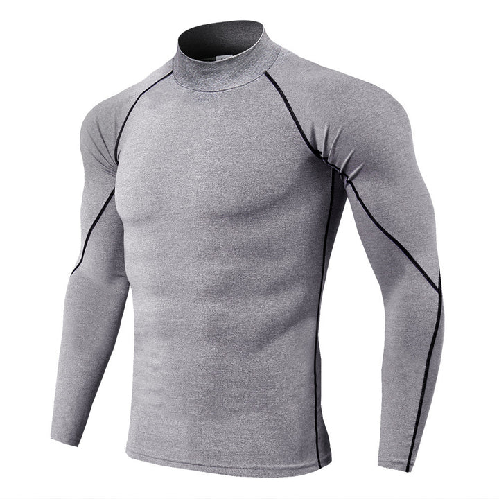Funktionsshirt Herren - Sport T-Shirt lang - Gray Vorderansicht