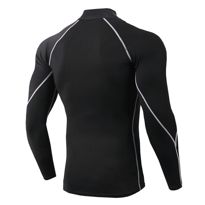 Funktionsshirt Herren - Sport T-Shirt lang - DarkGrey Rückansicht