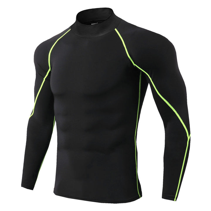 Funktionsshirt Herren - Sport T-Shirt lang - Green Vorderansicht