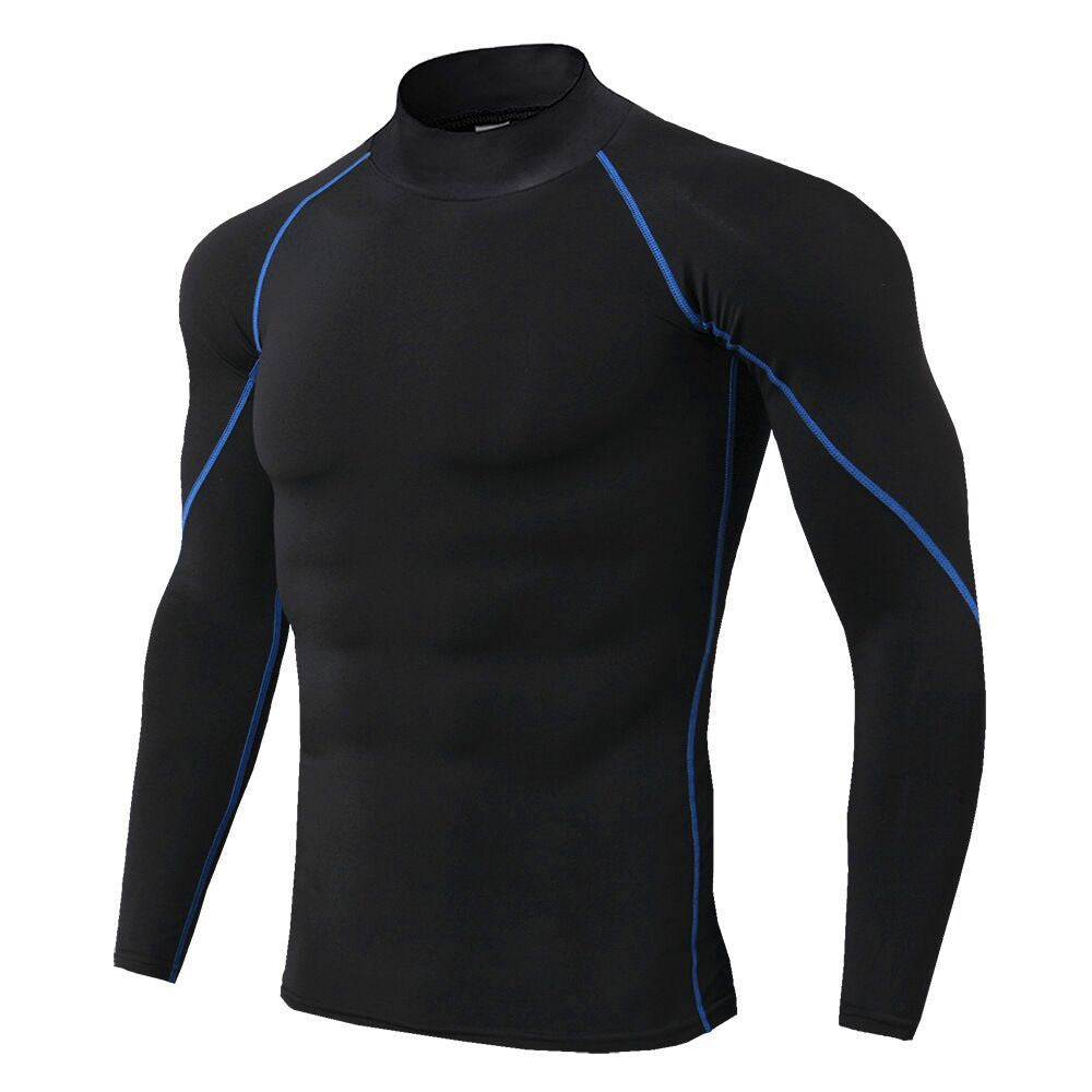 Funktionsshirt Herren - Sport T-Shirt lang - Blue Vorderansicht