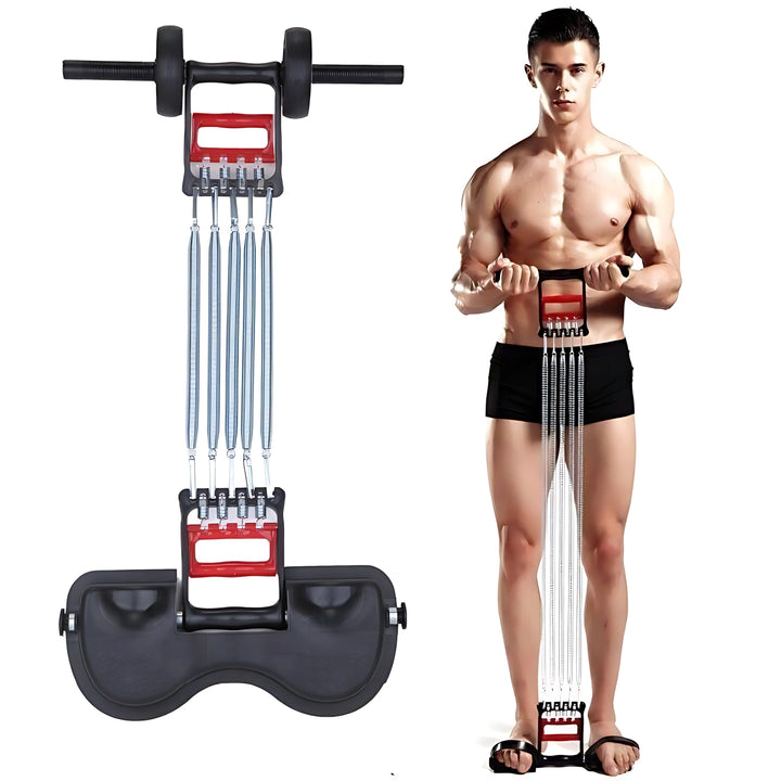 Mann beim Oberkörpertraining mit dem Chest Expander – ideal für Homegym