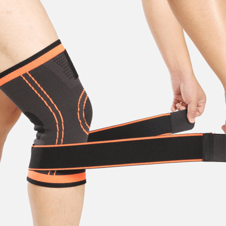Kniebandage - Orange Seitenansicht