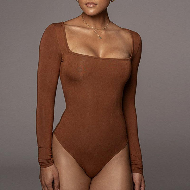 Körperformender Longsleeve Bodysuit Shapewear - Vorderansicht