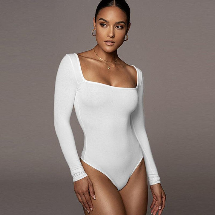 Longsleeve Bodysuit Shapewear - White Vorderansicht