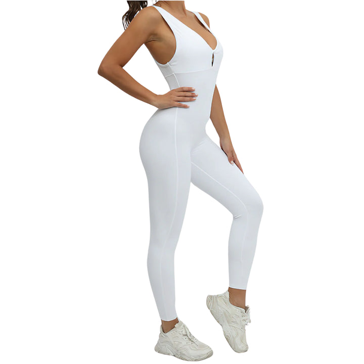 Rückenfreier Jumpsuit - White Seitenansicht