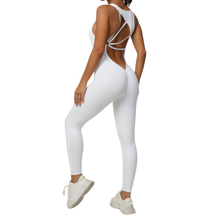 Rückenfreier Jumpsuit - White Seitenansicht