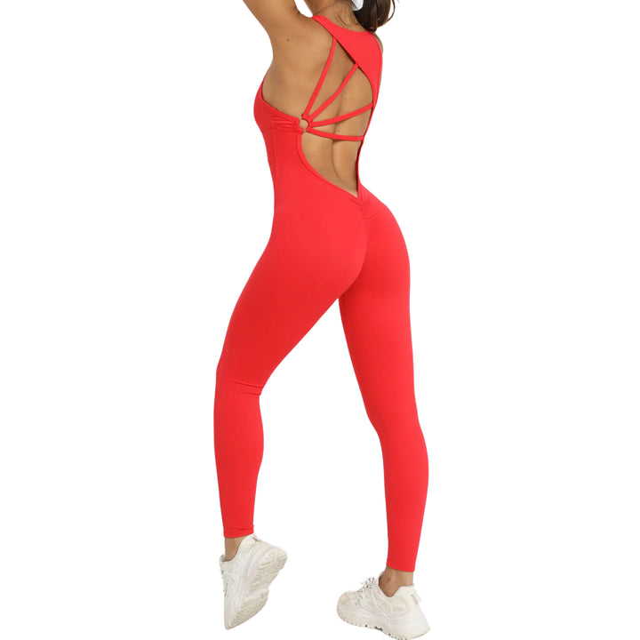 Rückenfreier Jumpsuit - Crimson Seitenansicht